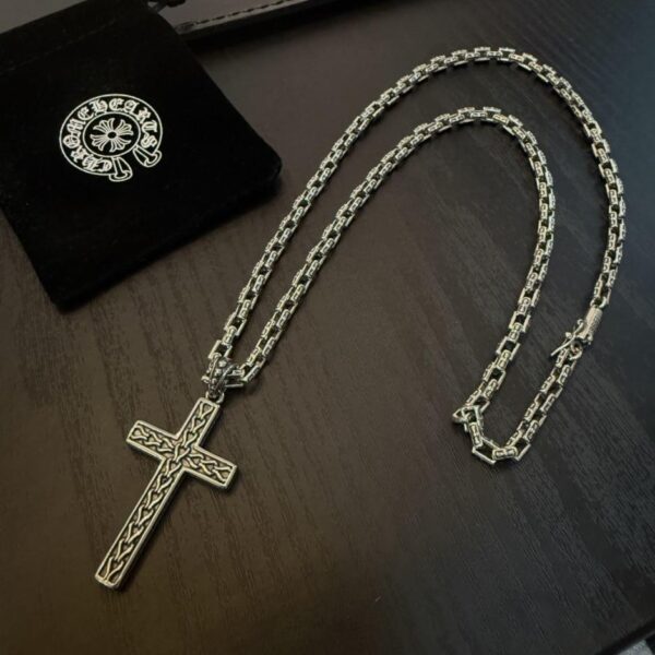 replik,replica,schmuck,1:1,beste,ohrringe,ring,Repliken Neue Chrome Hearts Kreuz-Halskette mit Kreuzanhänger in Gegenqualität (I5U85)
