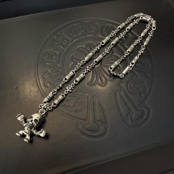 replik,replica,schmuck,1:1,beste,ohrringe,ring,Repliken Neue Chrome Hearts-Klassiker im Vintage-Stil mit Totenkopf-Anhänger in Gegenqualität (D4E51)
