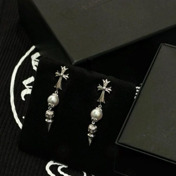 replik,replica,schmuck,1:1,beste,ohrringe,ring,Repliken Chrome Hearts x Mikimoto Kreuzperlen-Ohrringe (MJ2VQ)