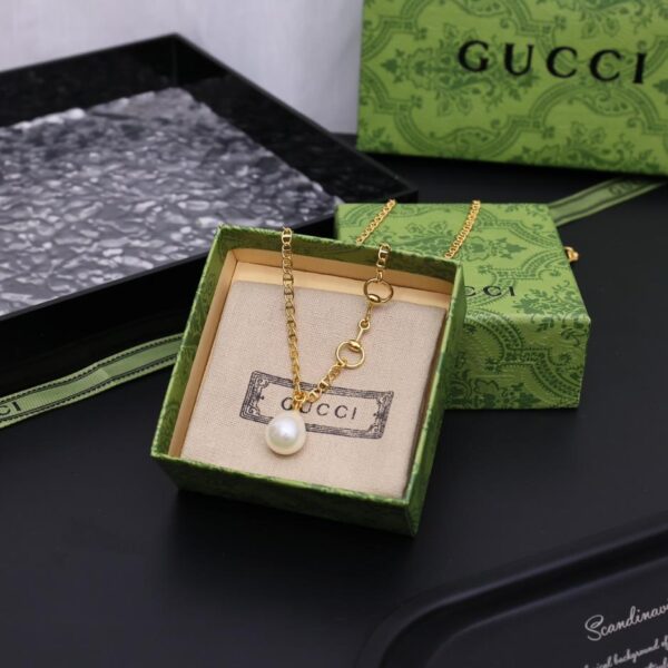replik,replica,schmuck,1:1,beste,ohrringe,ring,Repliken Gucci – Neue Halskette mit goldenen Perlen (E4BDW)