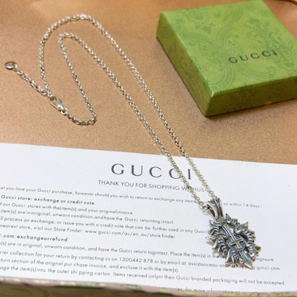 replik,replica,schmuck,1:1,beste,ohrringe,ring,Repliken Gucci Halskette Anger Forest Serie Doppel G Classic (R046P)