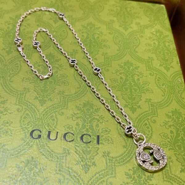 replik,replica,schmuck,1:1,beste,ohrringe,ring,Repliken Gucci-Halskette Anger Forest-Serie Doppel-G, neuer Stil (0ZSWS)