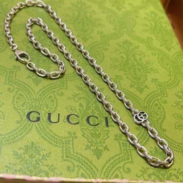 replik,replica,schmuck,1:1,beste,ohrringe,ring,Repliken Gucci-Halskette Anger Forest Serie Doppel-G neuer Stil (FI1PR)