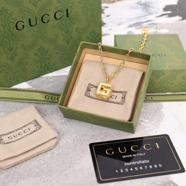 replik,replica,schmuck,1:1,beste,ohrringe,ring,Repliken Gucci Goldene Doppel-G-Halskette (N2E9R)
