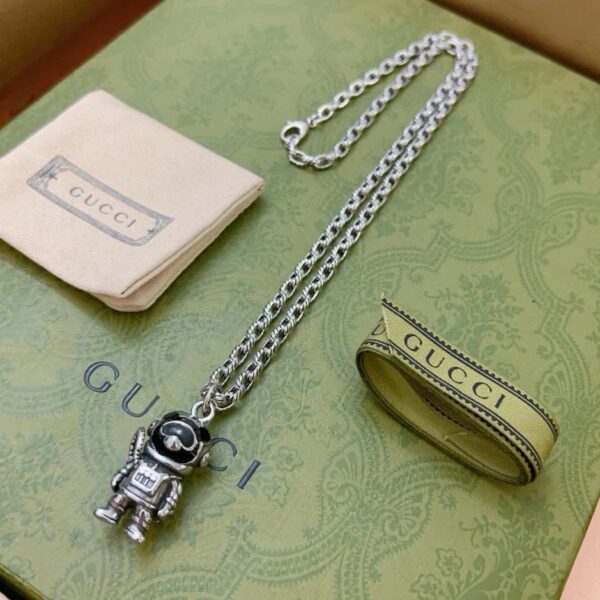 replik,replica,schmuck,1:1,beste,ohrringe,ring,Repliken Gucci Halskette Anger Forest Robot Bear Series Doppel G (7SRJM)
