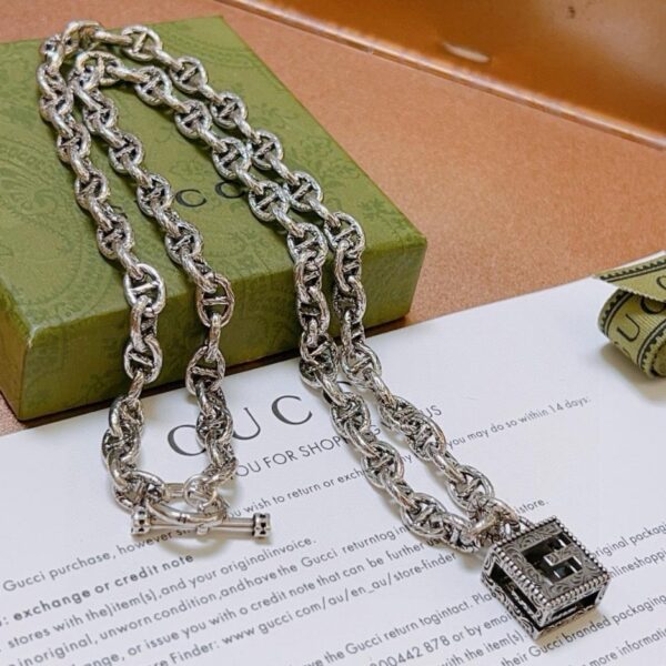 replik,replica,schmuck,1:1,beste,ohrringe,ring,Repliken Gucci Halskette Anger Forest Serie Doppel G (76BDC)