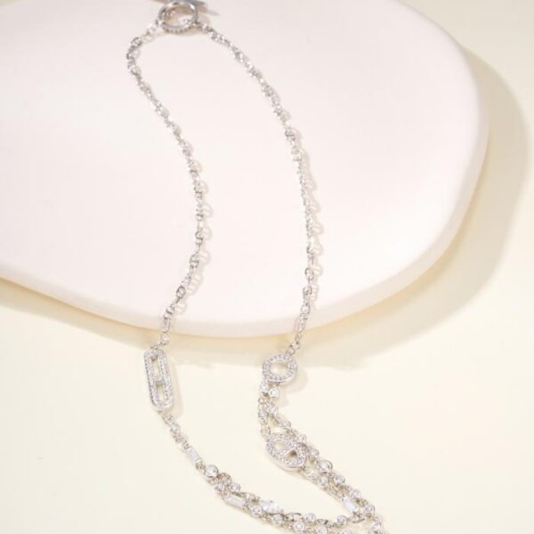 replik,replica,schmuck,1:1,beste,ohrringe,ring,Repliken Hermes Pony Doppelhalskette mit Diamanten (L2JJG)