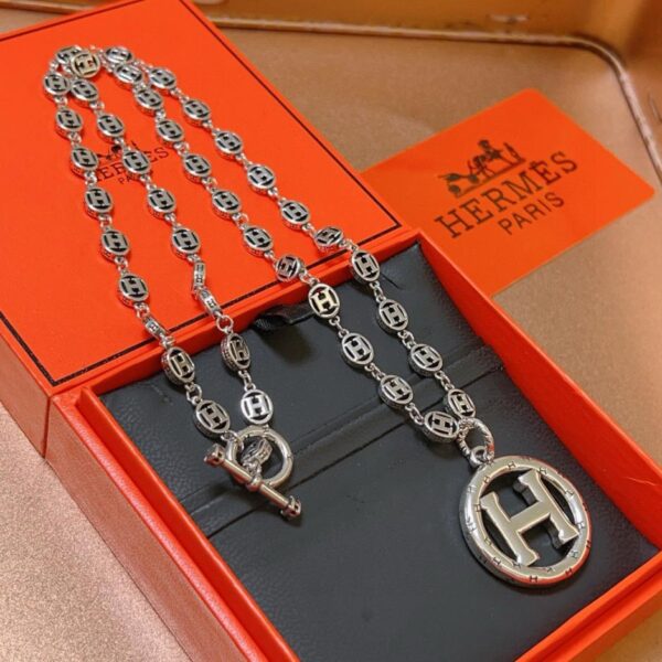 replik,replica,schmuck,1:1,beste,ohrringe,ring,Repliken Hermes Halskette H Disc Serie Schmuck (3ZB7S)