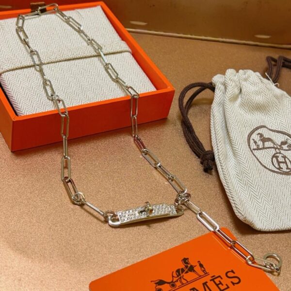 replik,replica,schmuck,1:1,beste,ohrringe,ring,Repliken Hermes Halskette H Buchstabe Oval Serie Schmuck (C1OOT)