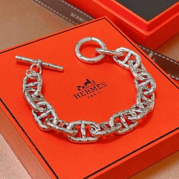 replik,replica,schmuck,1:1,beste,ohrringe,ring,Repliken Neues Hermès-Armband, verdickt, Platin-Edition (M4FUB)