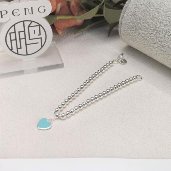 replik,replica,schmuck,1:1,beste,ohrringe,ring,Repliken Gegenversion Tiffany Tiffany Love-Anhänger rundes Perlenarmband blaue Version Ag925 Sterlingsilber (6 g) (YM55B)