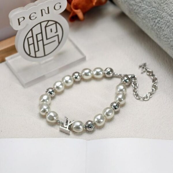 replik,replica,schmuck,1:1,beste,ohrringe,ring,Repliken LV neues Perlenarmband Legierungskette Naturperle (YM18S)
