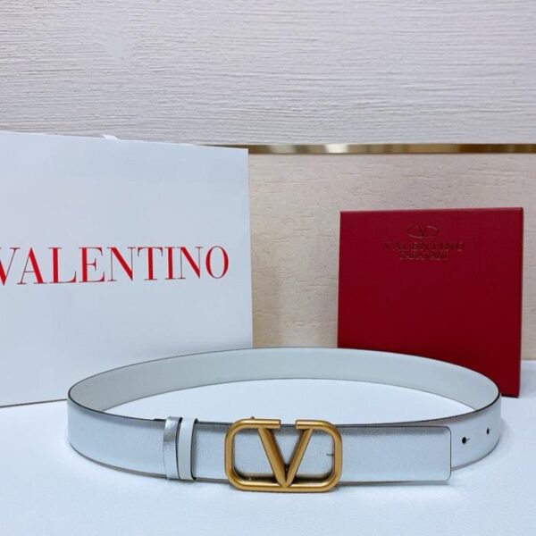 replik,replica,schmuck,1:1,beste,ohrringe,ring,Repliken VALENTINO GARAVANI VLOGO SIGNATURE wendbarer Gürtel aus glänzendem Kalbsleder mit klassischer Schnalle aus Messing (GWBKM)