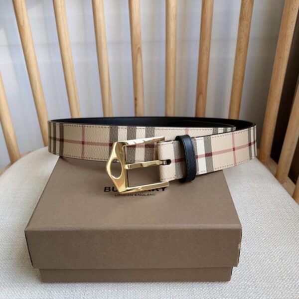 replik,replica,schmuck,1:1,beste,ohrringe,ring,Repliken Neues Burberrry Counter Synchronisation London Plaid mit Hohlschnalle Schnallenbreite 3,5cm (P0KO0)