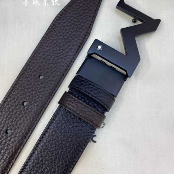 replik,replica,schmuck,1:1,beste,ohrringe,ring,Repliken Montblanc 3,5 cm breiter Business-Casual-Gürtel aus genarbtem Rindsleder (3CS6T)