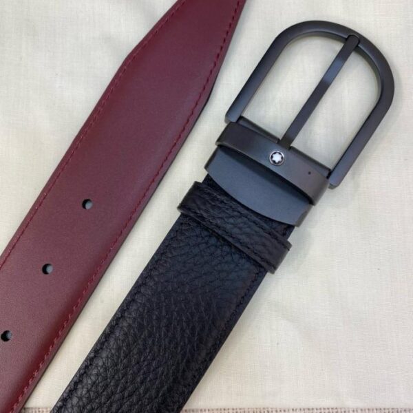 replik,replica,schmuck,1:1,beste,ohrringe,ring,Repliken Montblanc 3,5 cm breiter Business-Casual-Gürtel aus Rindsleder mit Deckschicht (198W8)