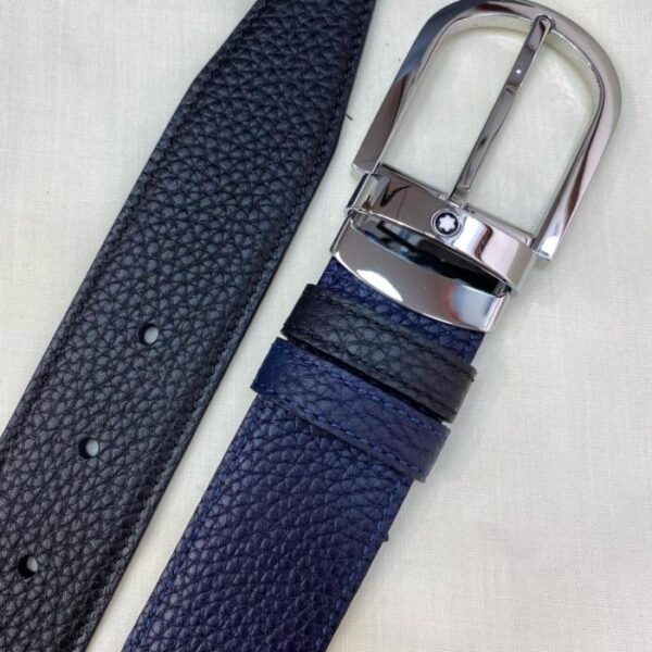 replik,replica,schmuck,1:1,beste,ohrringe,ring,Repliken Montblanc 3,5 cm breiter Business-Casual-Gürtel aus vollnarbigem Rindsleder (2I2BK)