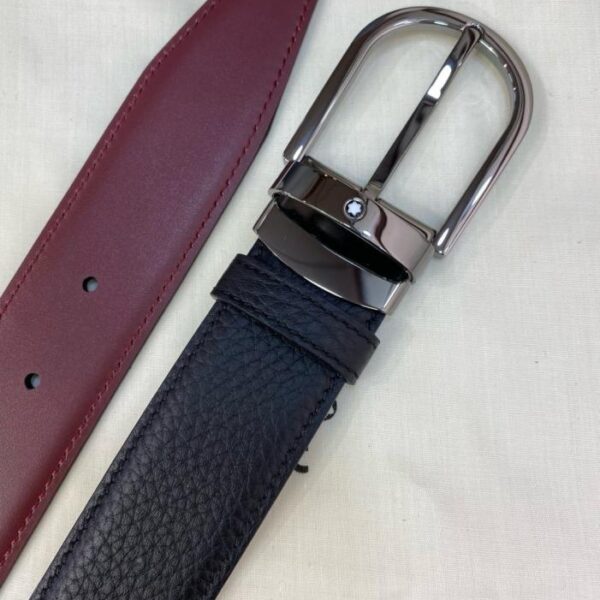 replik,replica,schmuck,1:1,beste,ohrringe,ring,Repliken Montblanc 3,5 cm breiter Business-Casual-Gürtel aus genarbtem Rindsleder (2YFNA)