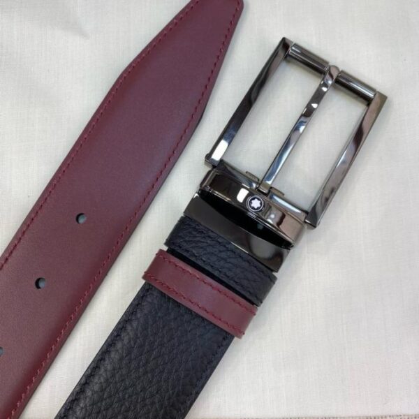 replik,replica,schmuck,1:1,beste,ohrringe,ring,Repliken Montblanc 3,5 cm breiter Business-Casual-Gürtel aus genarbtem Rindsleder (F4M5P)