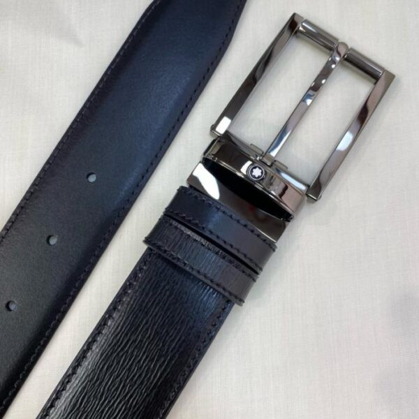 replik,replica,schmuck,1:1,beste,ohrringe,ring,Repliken Montblanc 3,5 cm breiter Business-Casual-Gürtel aus genarbtem Rindsleder (GKVE4)