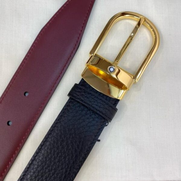 replik,replica,schmuck,1:1,beste,ohrringe,ring,Repliken Montblanc 3,5 cm breiter Business-Casual-Gürtel aus Rindsleder mit Deckschicht (RCJKG)