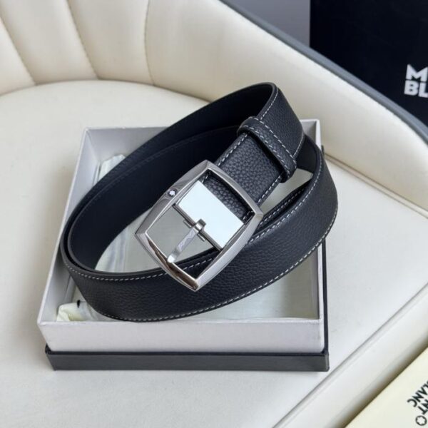 replik,replica,schmuck,1:1,beste,ohrringe,ring,Repliken Montblanc 3,5 cm breit, aus vollnarbigem Rindsleder, mit hochwertiger Dornschließe und freiem Schnitt für Business-Casual-Kleidung (M26KV)