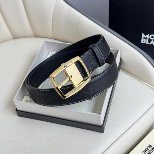 replik,replica,schmuck,1:1,beste,ohrringe,ring,Repliken Montblanc 3,5 cm breit, aus vollnarbigem Rindsleder, mit hochwertiger Dornschließe und freiem Schnitt für Business-Casual-Kleidung (QH2JD)