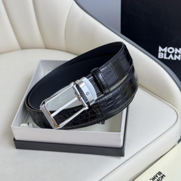 replik,replica,schmuck,1:1,beste,ohrringe,ring,Repliken Montblanc 3,5 cm breit, aus vollnarbigem Rindsleder, mit hochwertiger Dornschließe und freiem Schnitt für Business-Casual-Kleidung (ANW1L)