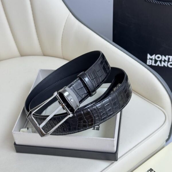 replik,replica,schmuck,1:1,beste,ohrringe,ring,Repliken Montblanc, 3,5 cm breit, aus vollnarbigem Rindsleder, mit hochwertiger Dornschließe und freiem Schnitt für Business-Casual-Kleidung (AQG22).