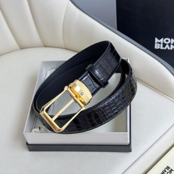 replik,replica,schmuck,1:1,beste,ohrringe,ring,Repliken Montblanc 3,5 cm breit, aus vollnarbigem Rindsleder, mit hochwertiger Dornschließe und freiem Schnitt für Business-Casual-Kleidung (J0SWW)