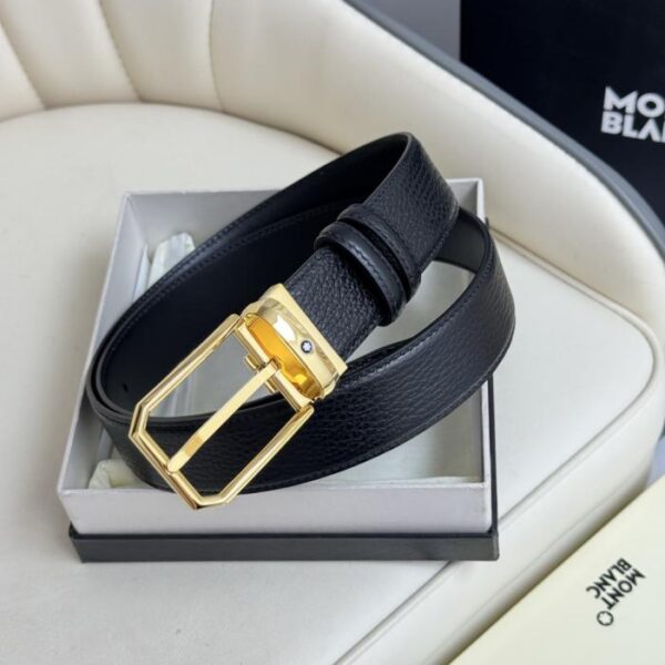 replik,replica,schmuck,1:1,beste,ohrringe,ring,Repliken Montblanc 3,5 cm breit, aus vollnarbigem Rindsleder, mit hochwertiger Dornschließe und freiem Schnitt für Business-Casual-Kleidung (OM2XF)