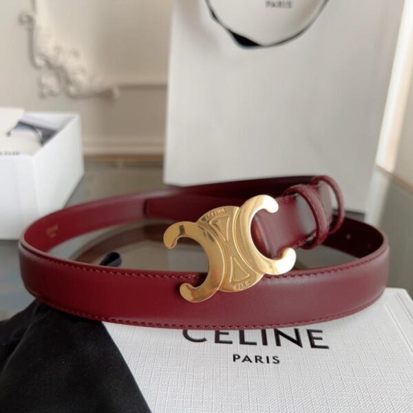 replik,replica,schmuck,1:1,beste,ohrringe,ring,Repliken CELINE Damengürtel, Burgunderrot, 2,4 cm Breite, handgenäht (0I0K0)