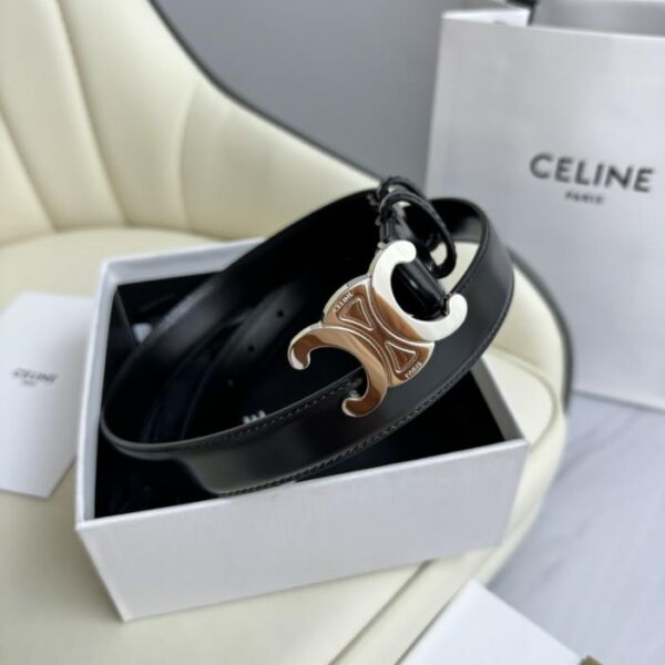 replik,replica,schmuck,1:1,beste,ohrringe,ring,Repliken Celine Damen Original neues Modell, Breite 1,8 cm, Arc de Triomphe Messingschnalle, Deckschicht Kalbsleder (CFC5P)