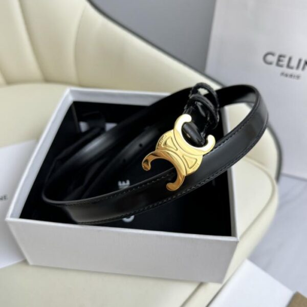 replik,replica,schmuck,1:1,beste,ohrringe,ring,Repliken Celine Damen Original neues Modell, Breite 1,8 cm, Arc de Triomphe Messingschnalle, Deckschicht Kalbsleder (EF5M3)