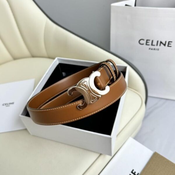 replik,replica,schmuck,1:1,beste,ohrringe,ring,Repliken Celine Damen Original neues Modell, Breite 1,8 cm, Arc de Triomphe Messingschnalle, Deckschicht Kalbsleder (SCKP1)