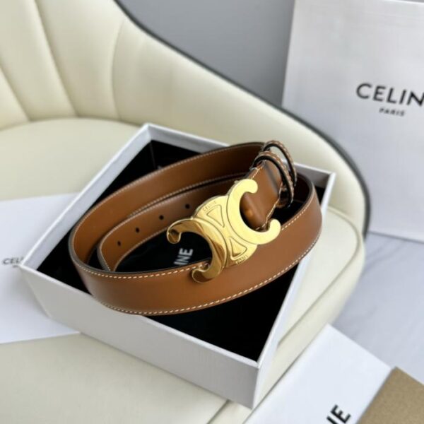 replik,replica,schmuck,1:1,beste,ohrringe,ring,Repliken Celine Damen Original neues Modell, Breite 2,5 cm, Arc de Triomphe Messingschnalle, Deckschicht Kalbsleder (5J671)