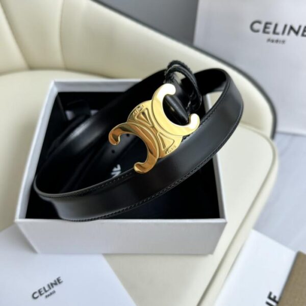replik,replica,schmuck,1:1,beste,ohrringe,ring,Repliken Celine Damen Original neues Modell, Breite 2,5 cm, Arc de Triomphe Messingschnalle, Deckschicht Kalbsleder (OI5M5)