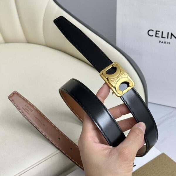 replik,replica,schmuck,1:1,beste,ohrringe,ring,Repliken Celine Damen Original neues Modell, Breite 2,5 cm, Arc de Triomphe Messingschnalle, Deckschicht Kalbsleder (2J6HT)