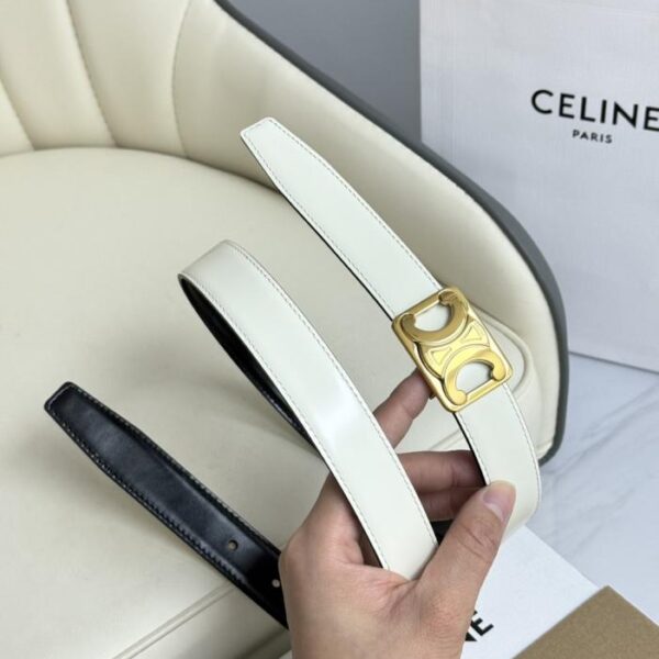 replik,replica,schmuck,1:1,beste,ohrringe,ring,Repliken Celine Damen Original neues Modell, Breite 2,5 cm, Arc de Triomphe Messingschnalle, Deckschicht Kalbsleder (L7EVF)