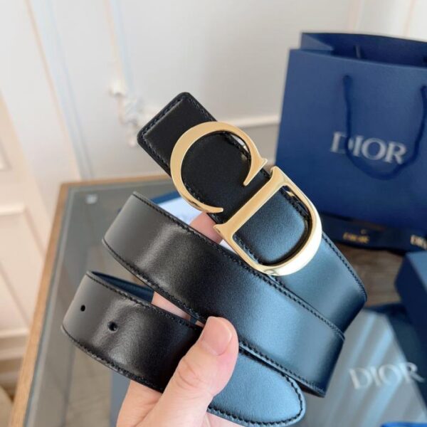 replik,replica,schmuck,1:1,beste,ohrringe,ring,Repliken DIOR Französisches Originalleder, leuchtend schwarzes Vollleder, 3,5 cm (CQFT7)