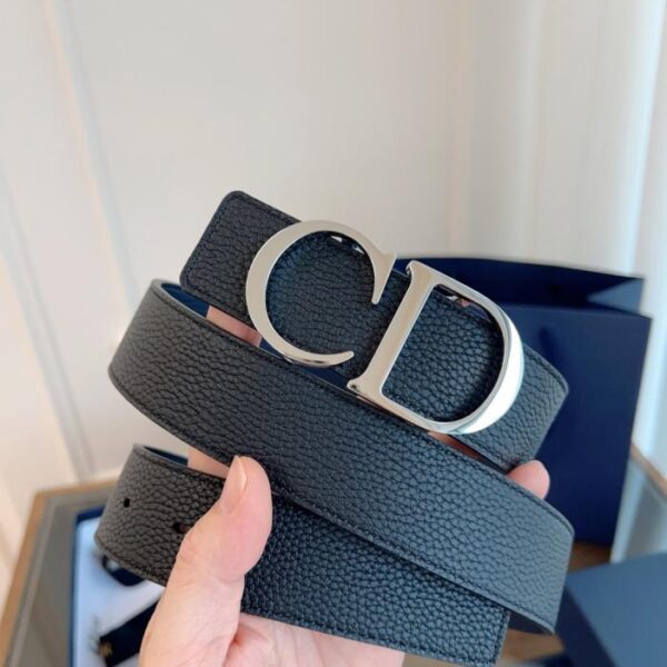 replik,replica,schmuck,1:1,beste,ohrringe,ring,Repliken DIOR Französisches Originalleder schwarz blau Vollleder 3,5 cm (5PUTH)