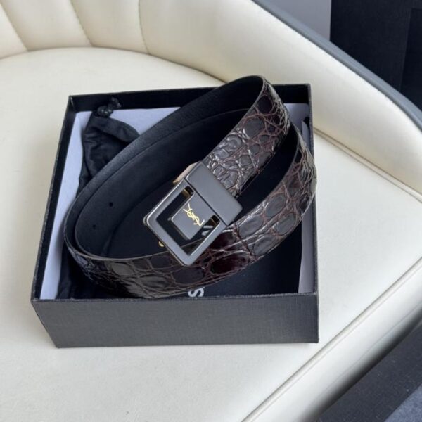replik,replica,schmuck,1:1,beste,ohrringe,ring,Repliken Saint Laurent Damengürtel mit galvanisierter Echtgold-Schnalle, Made in Italy, 3,0 cm (1ELDS)