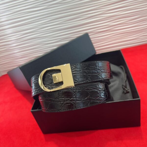 replik,replica,schmuck,1:1,beste,ohrringe,ring,Repliken Saint Laurent Damengürtel mit galvanisierter Echtgold-Schnalle, Made in Italy, 3,0 cm (MYLRJ)