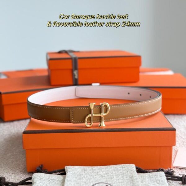 replik,replica,schmuck,1:1,beste,ohrringe,ring,Repliken Neue Cor Baroque-Hardware mit importiertem Epsom-Leder, 24 mm Breite, Hermes-Damengürtel (BAVH6)