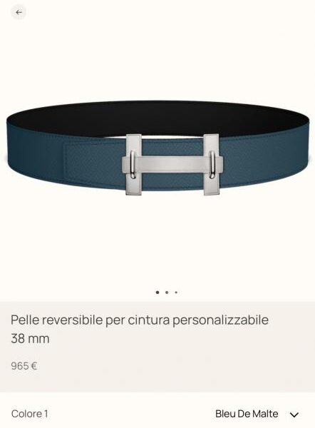 replik,replica,schmuck,1:1,beste,ohrringe,ring,Repliken Hermes JUMPING Premium-Hardware mit importiertem Epsom-Leder, Schwarz + Preußischblau, 38 mm Breite, Herrengürtelzubehör (1GYFU)