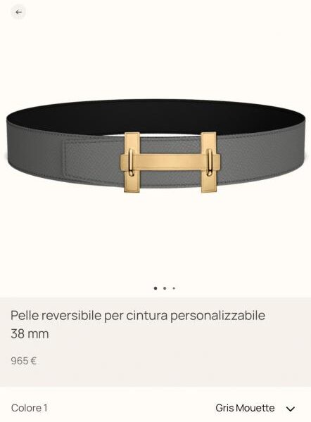 replik,replica,schmuck,1:1,beste,ohrringe,ring,Repliken Hermes JUMPING Premium-Hardware mit importiertem Epsom-Leder, Schwarz + Cumulonimbus-Grau, Breite 38 mm, Herren-Gürtelzubehör (42HHX)
