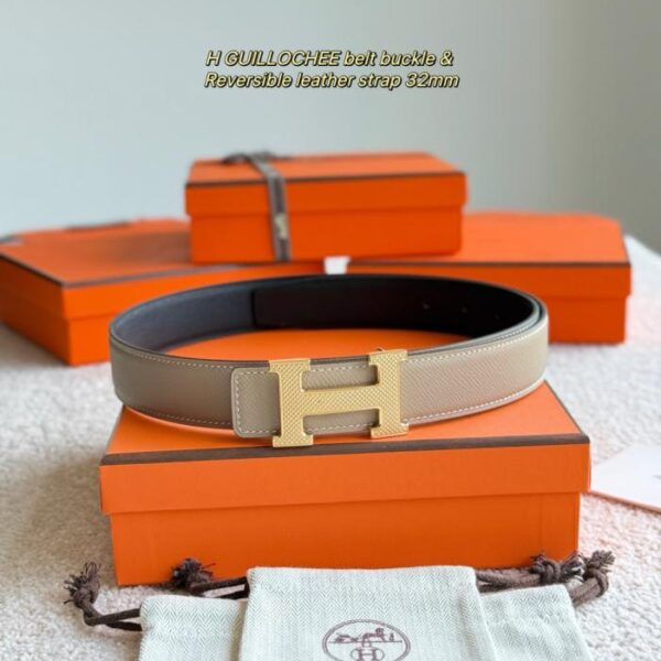 replik,replica,schmuck,1:1,beste,ohrringe,ring,Repliken Hermes GUILLOCHEE Boutique-Hardware mit importiertem Epsom-Leder 32 mm Herrengürtel (AICWL)
