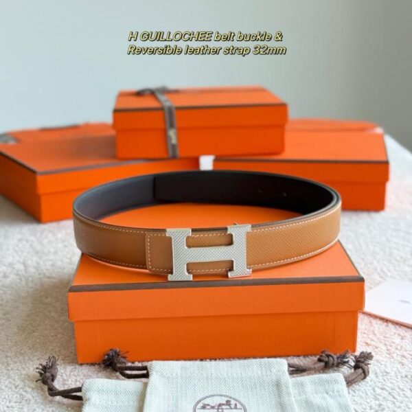 replik,replica,schmuck,1:1,beste,ohrringe,ring,Repliken Hermes GUILLOCHEE Boutique-Hardware mit importiertem Epsom-Leder 32 mm Herrengürtel (D5EXQ)