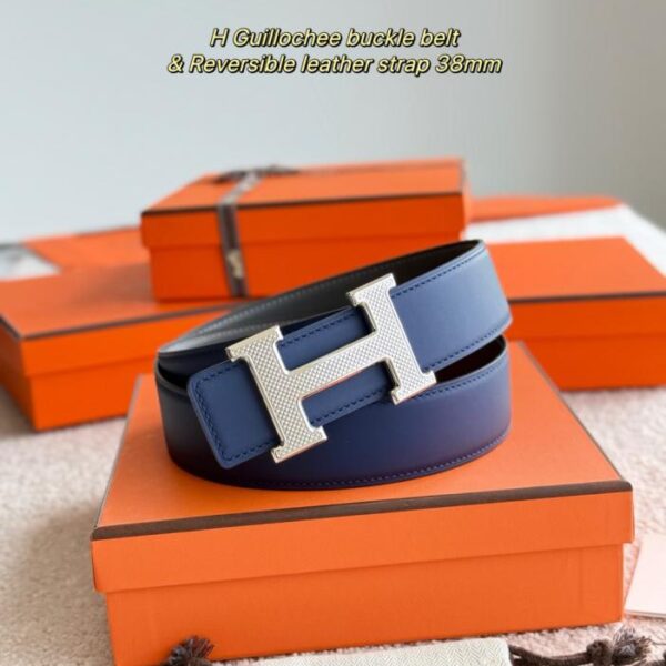 replik,replica,schmuck,1:1,beste,ohrringe,ring,Repliken Hermes Guillochee Boutique-Hardware mit importiertem doppelseitigem mattem Kalbsleder, 38 mm breiter Herrengürtel (IF9F4)