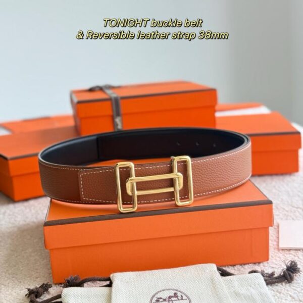 replik,replica,schmuck,1:1,beste,ohrringe,ring,Repliken TONIGHT Boutique-Hardware mit importiertem (goldbraunem) Togo-Leder, Breite 38 mm, Herrengürtel (3W7JF)